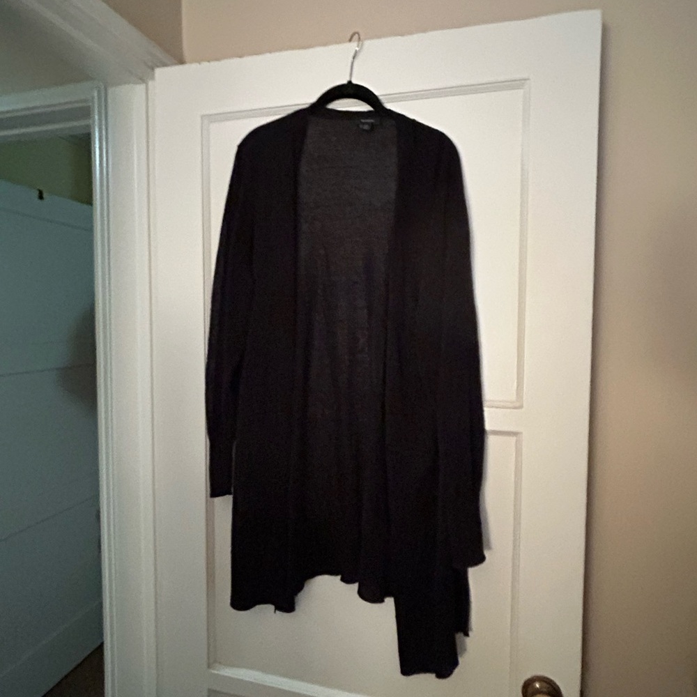 Halogen Open Front Cardigan, black, XXL